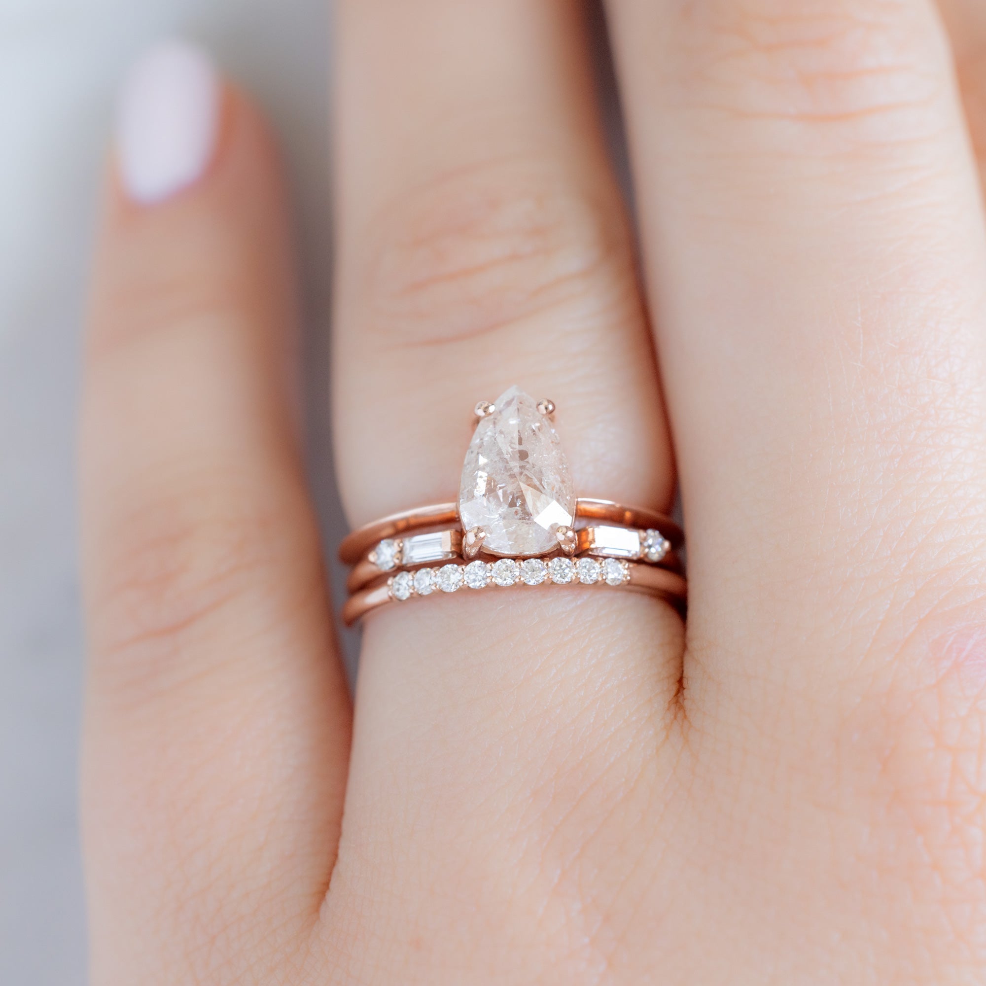 Alexis Russell  Wedding Bands The Luxe White Diamond Pavé Wedding Band | Yellow, Rose or White Gold