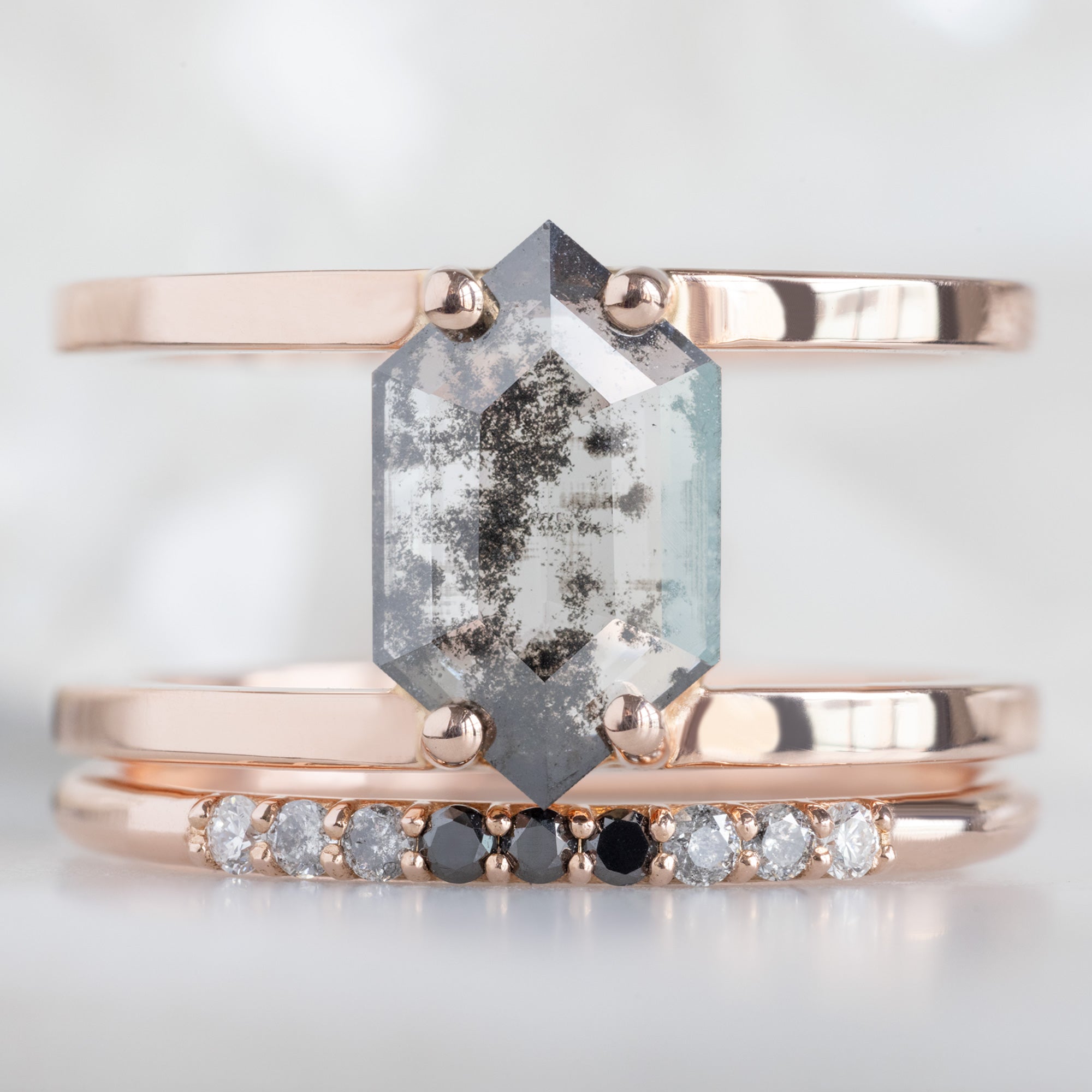 Alexis Russell  Wedding Bands The Luxe Ombré Diamond Pavé Wedding Band | Yellow, Rose or White Gold