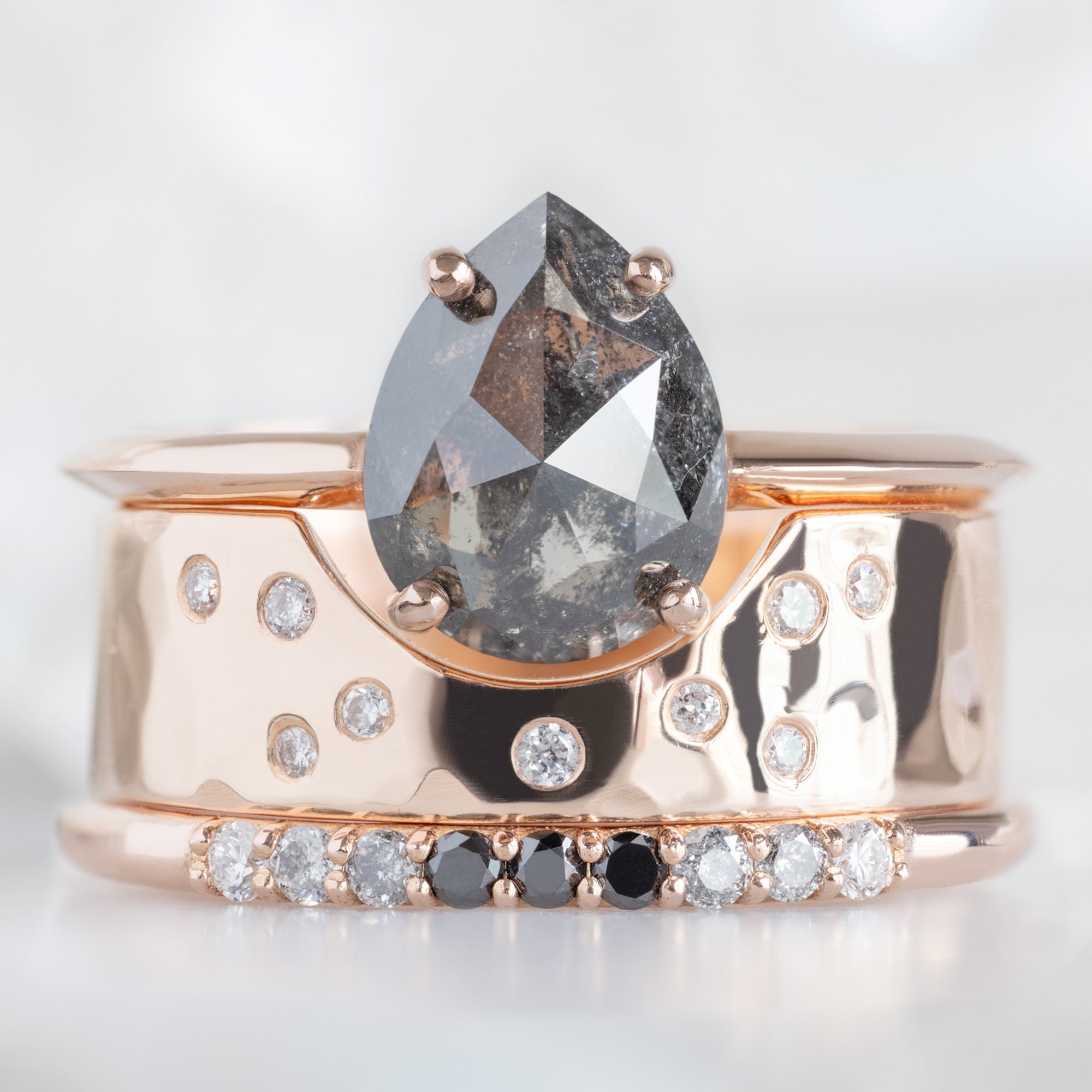 Alexis Russell  Wedding Bands The Luxe Ombré Diamond Pavé Wedding Band | Yellow, Rose or White Gold