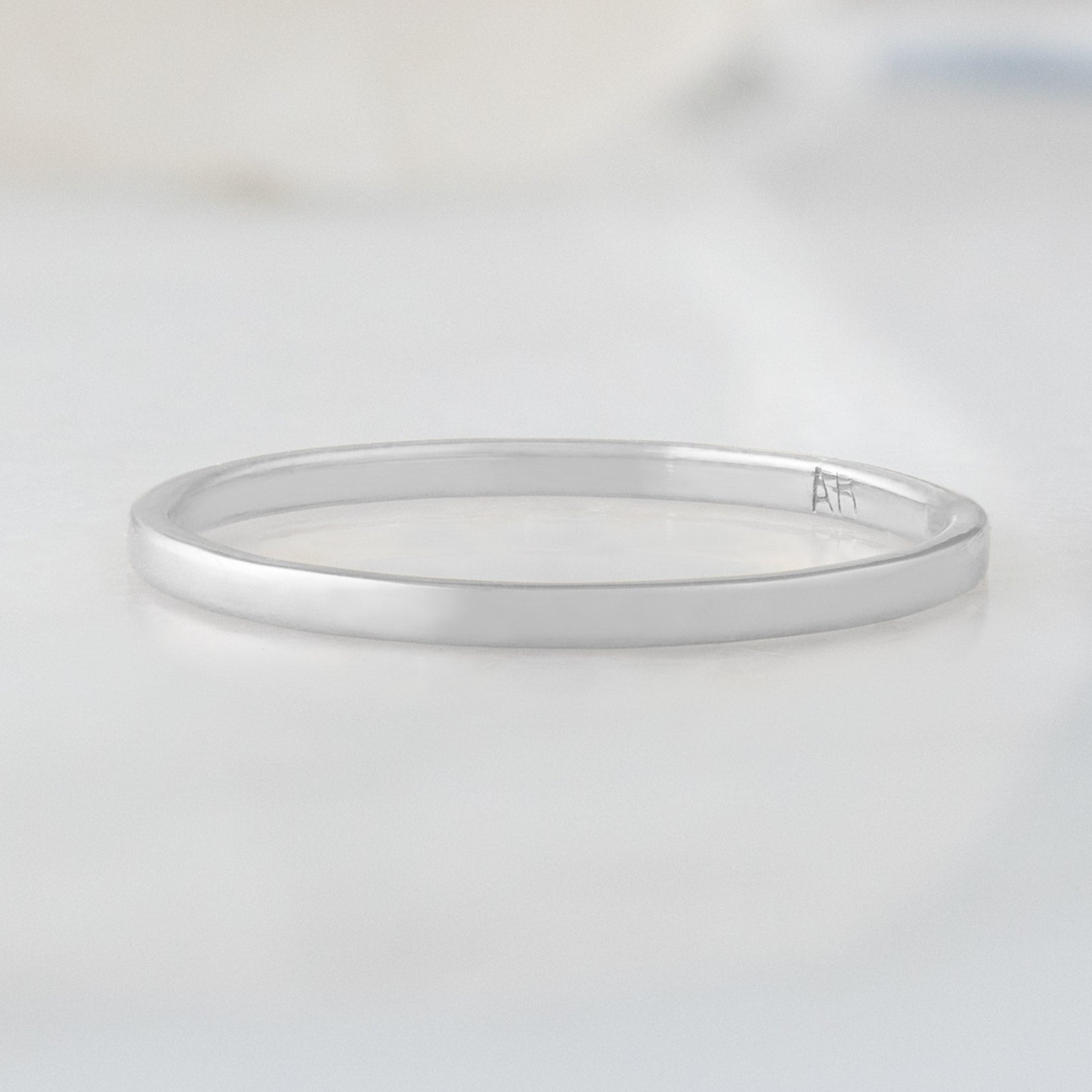 Alexis Russell Wedding Bands The Gold Stacking Band | White Gold