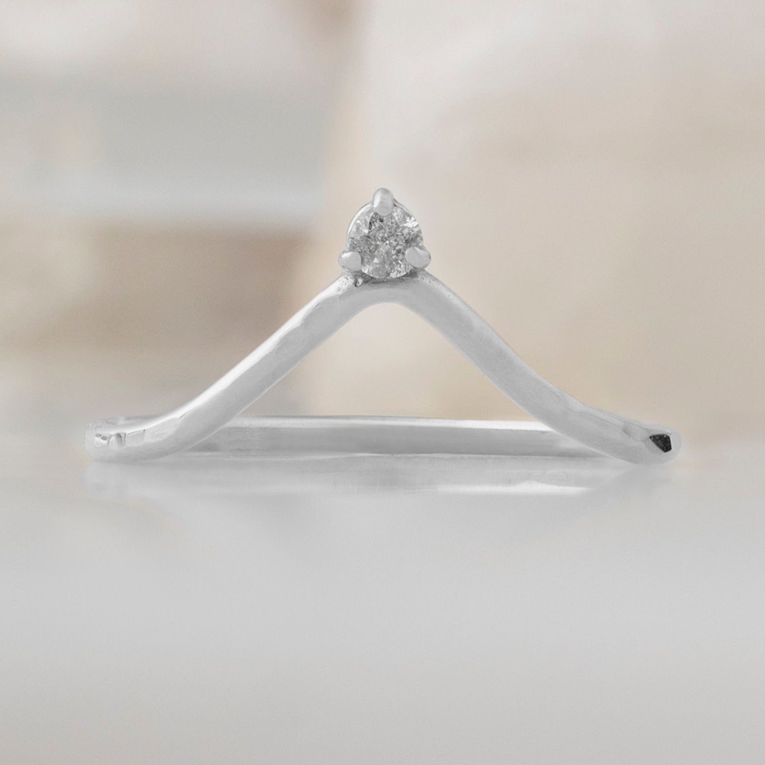 Alexis Russell Wedding Bands Salt and Pepper Diamond Crown Stacking Band | Yellow, Rose or White Gold