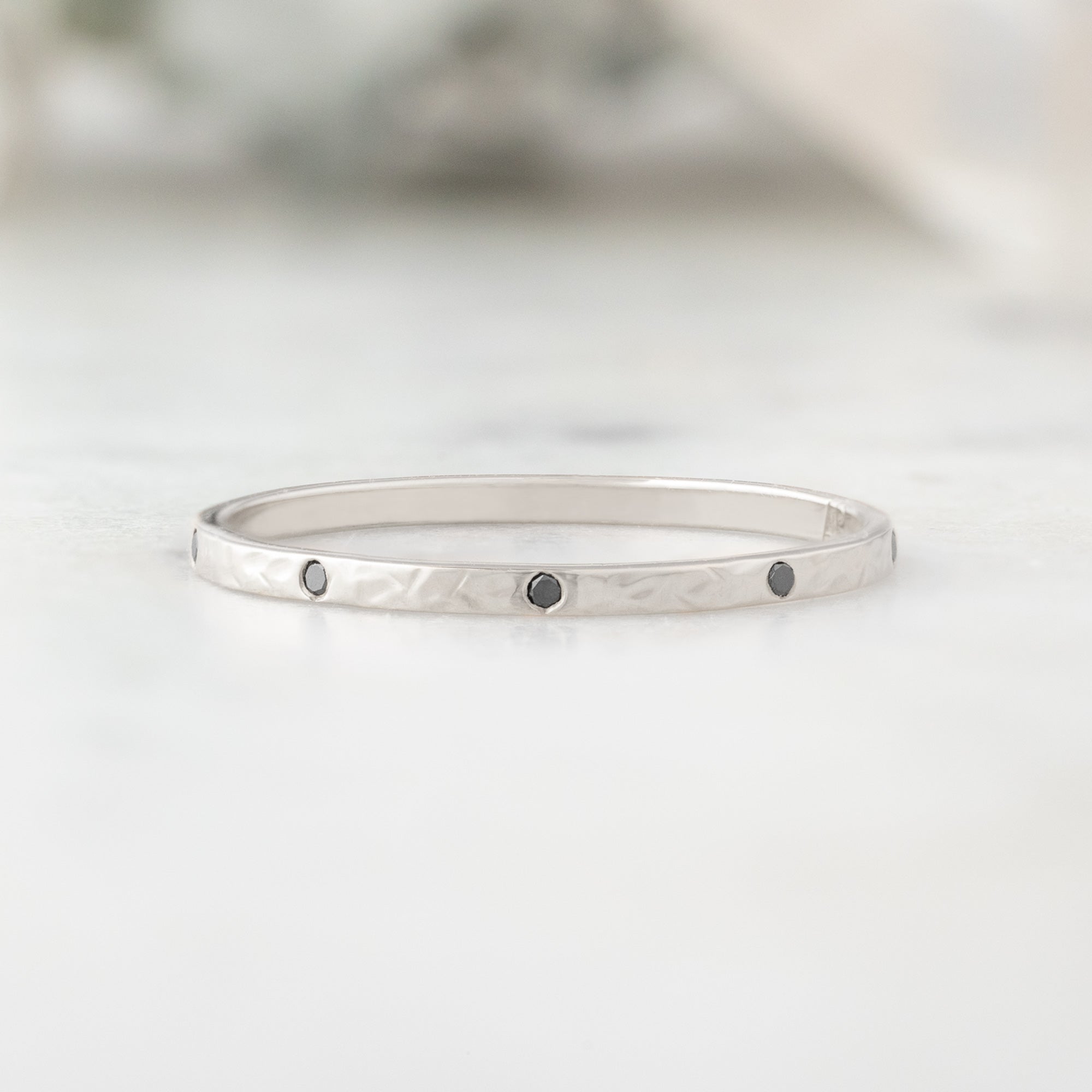 Alexis Russell Wedding Bands Black Diamond Eternity Band | Yellow, Rose or White Gold