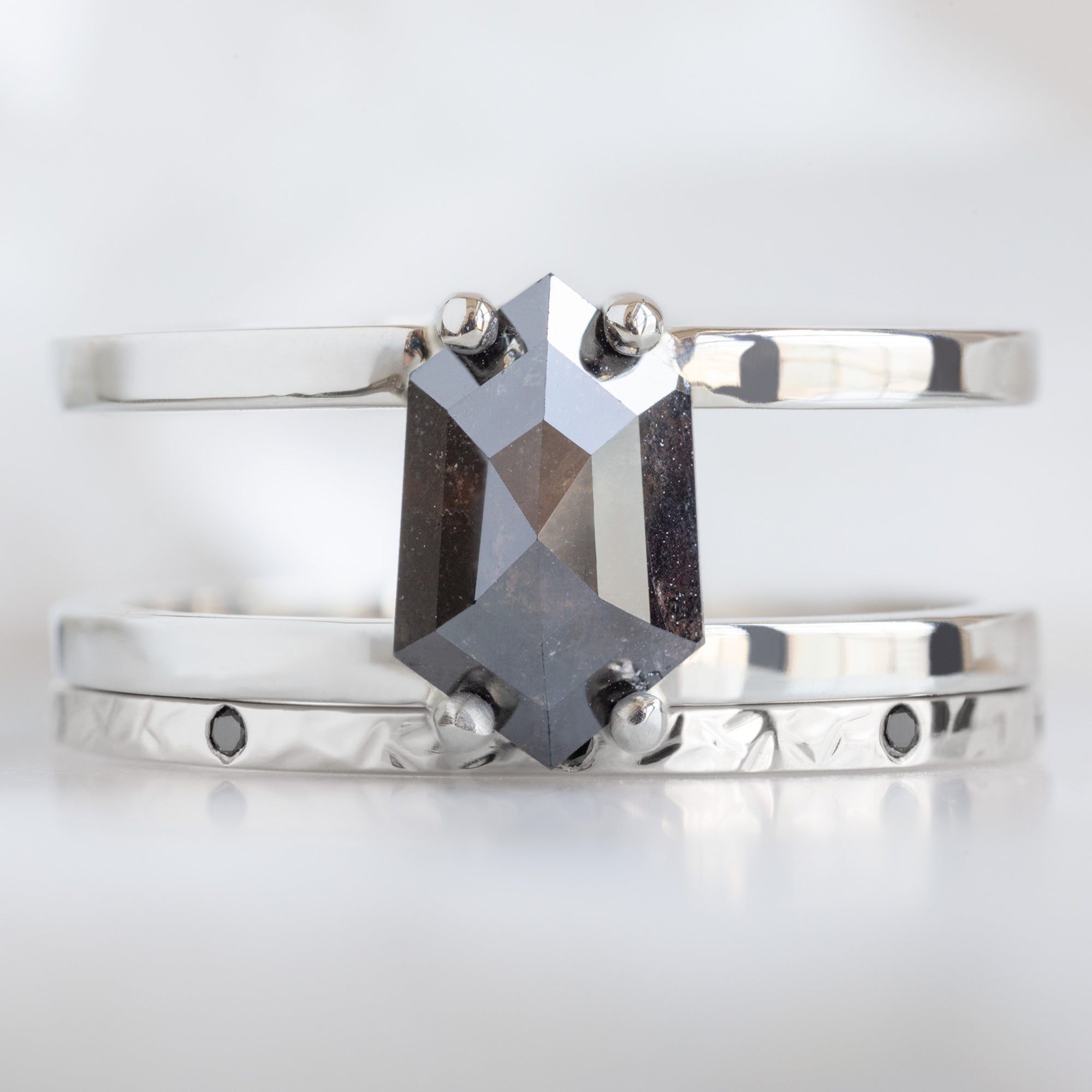 Alexis Russell Wedding Bands Black Diamond Eternity Band | Yellow, Rose or White Gold