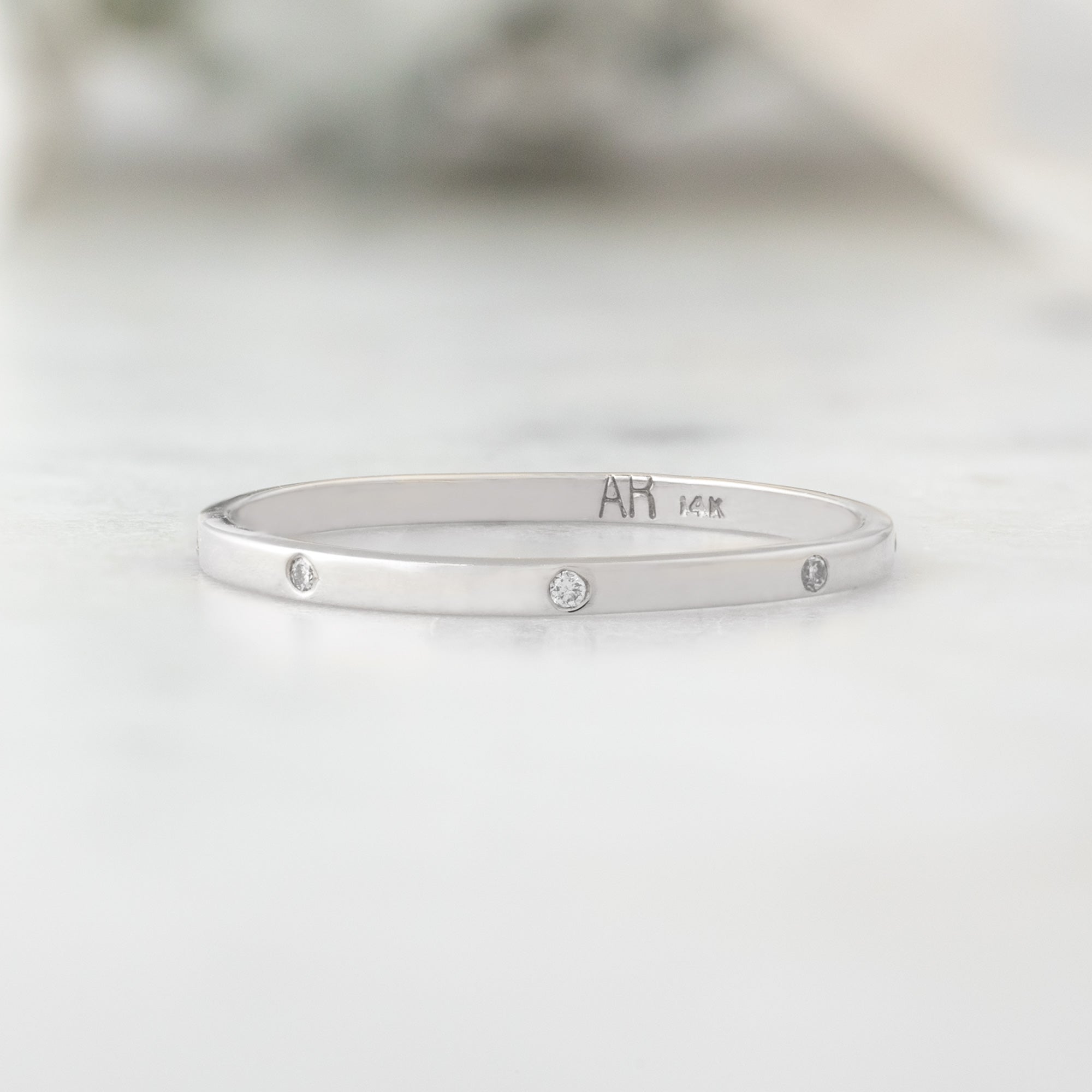 Alexis Russell Wedding Bands White Diamond Eternity Band | White Gold