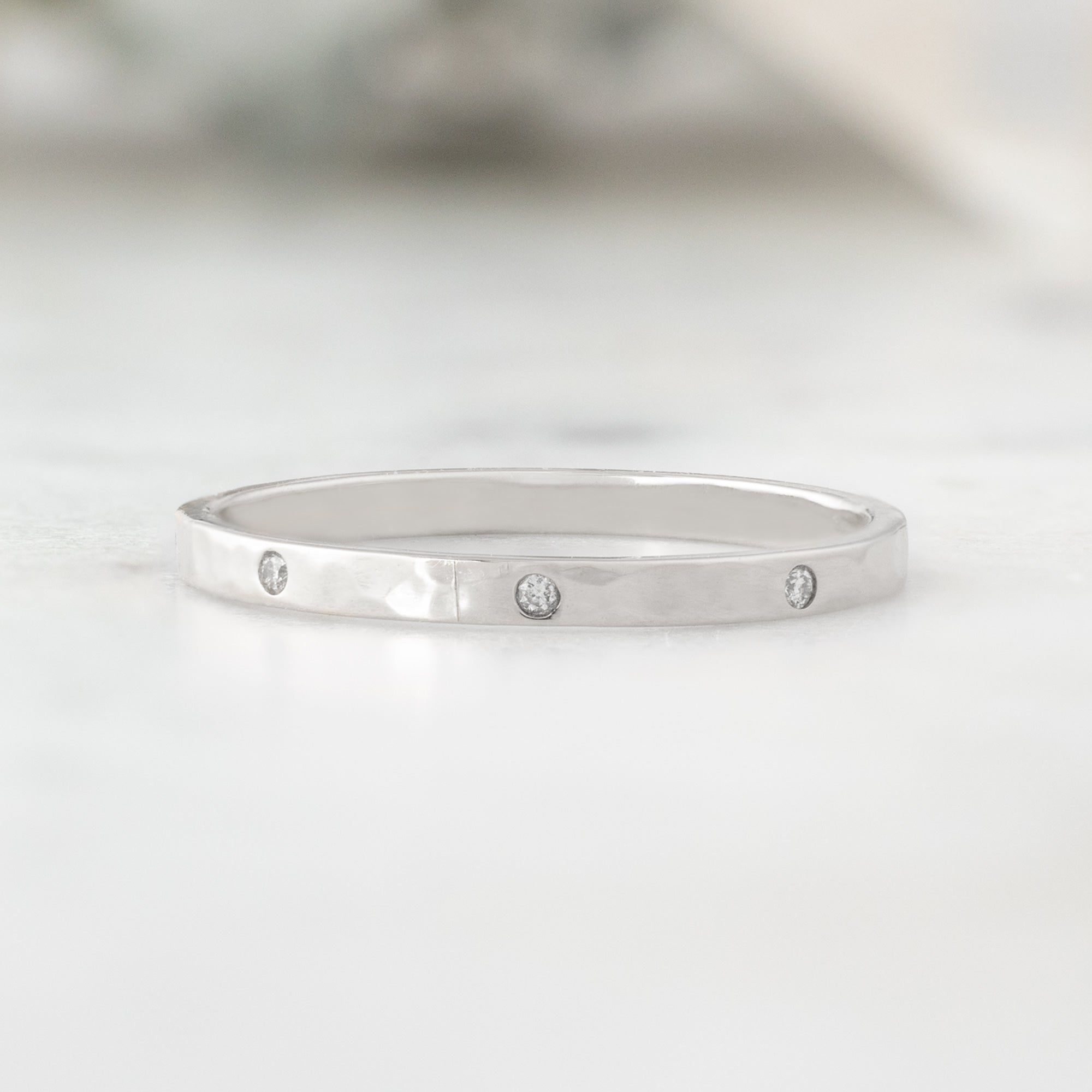 Alexis Russell Wedding Bands Salt and Pepper Diamond Eternity Band | White Gold
