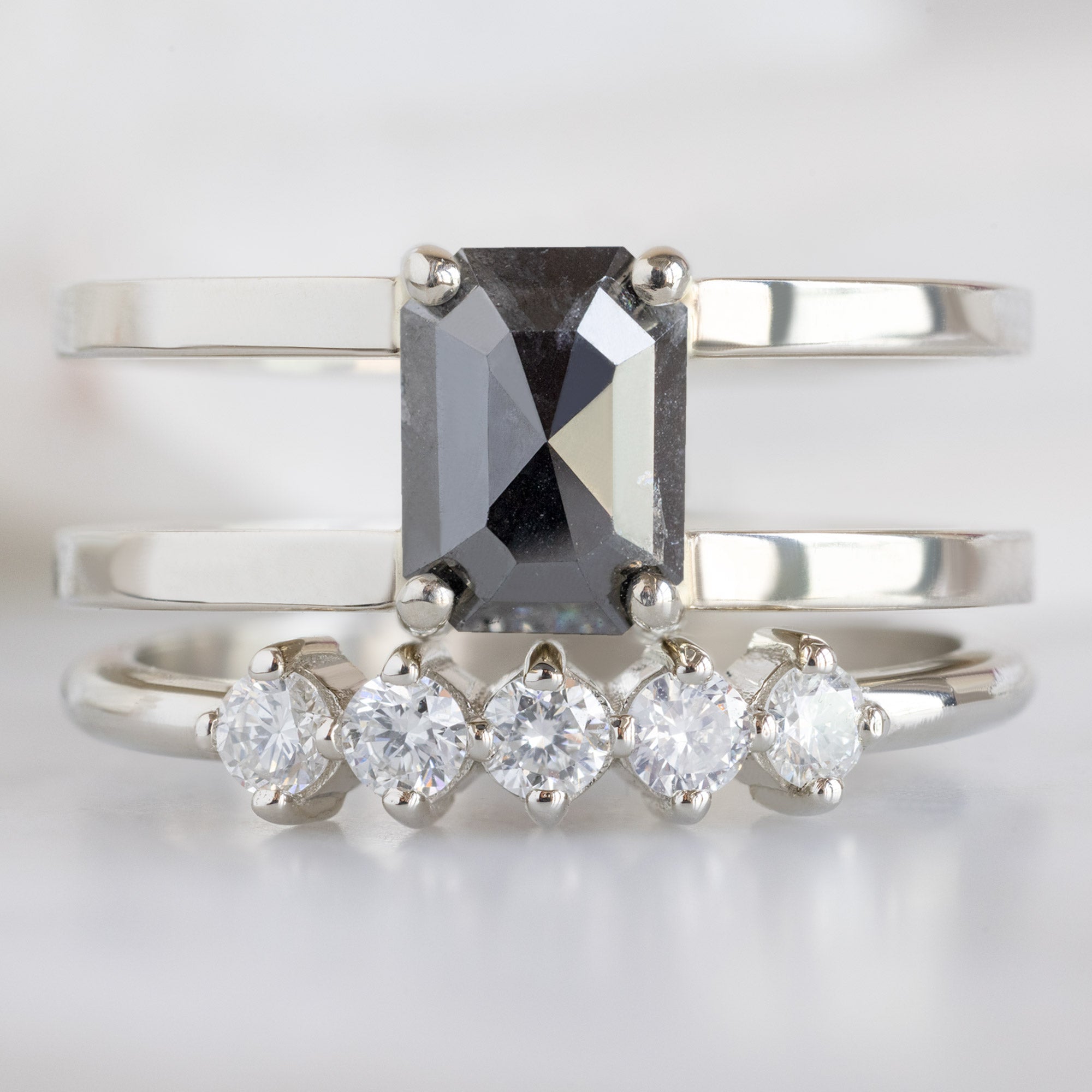 Alexis Russell  Wedding Bands The Sequent White Diamond Wedding Band | Yellow, Rose or White Gold