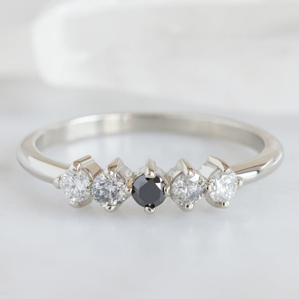Alexis Russell  Wedding Bands The Sequent Ombré Diamond Wedding Band | Yellow, Rose or White Gold