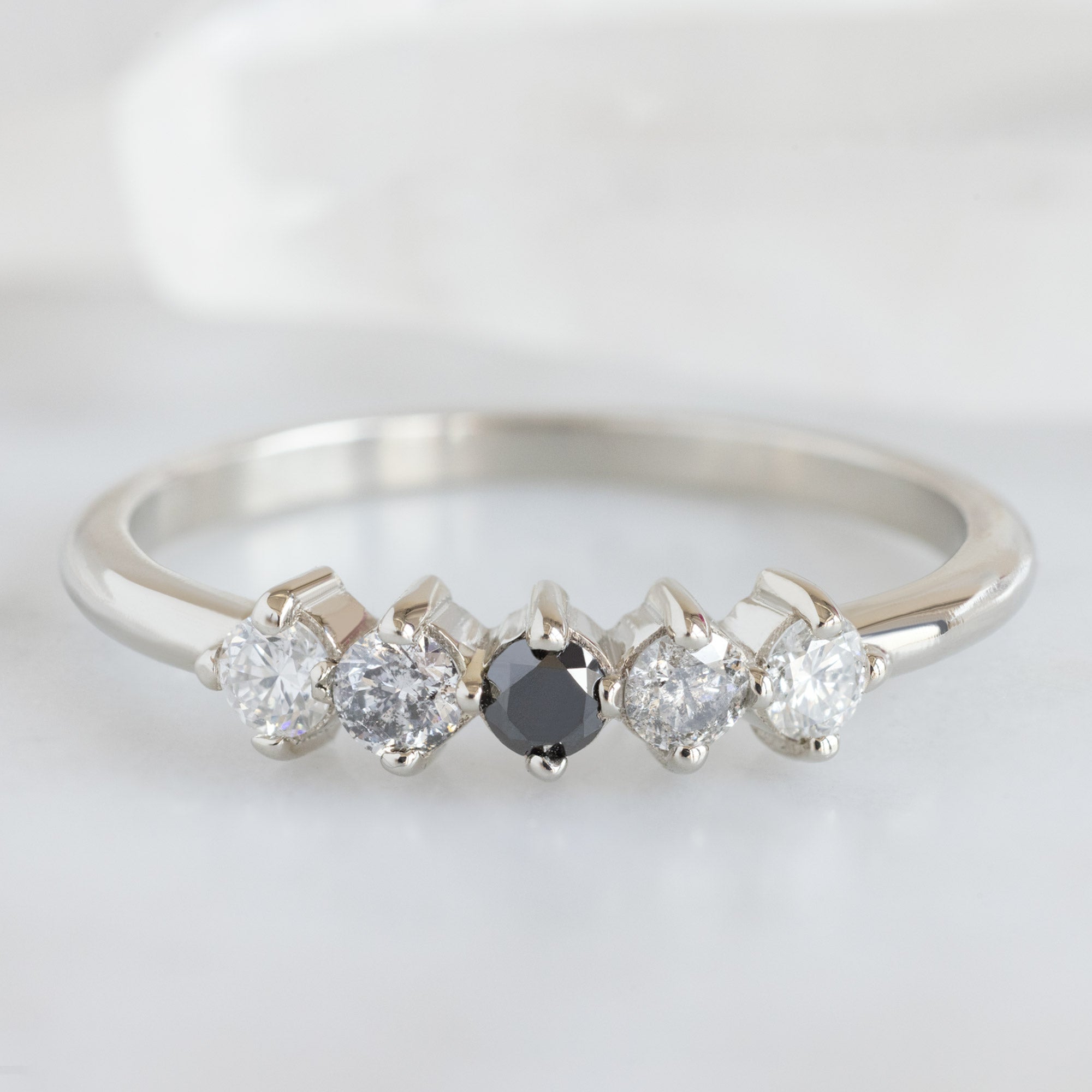 Alexis Russell  Wedding Bands The Sequent Ombré Diamond Wedding Band | Yellow, Rose or White Gold