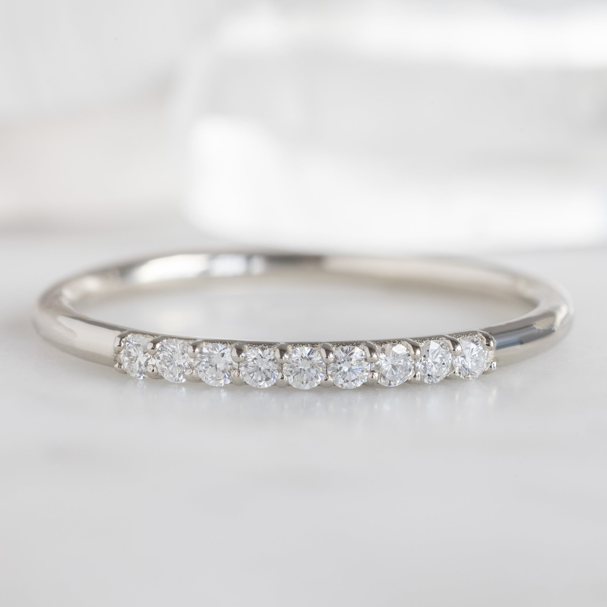 Alexis Russell  Wedding Bands The Luxe White Diamond Pavé Wedding Band | Yellow, Rose or White Gold