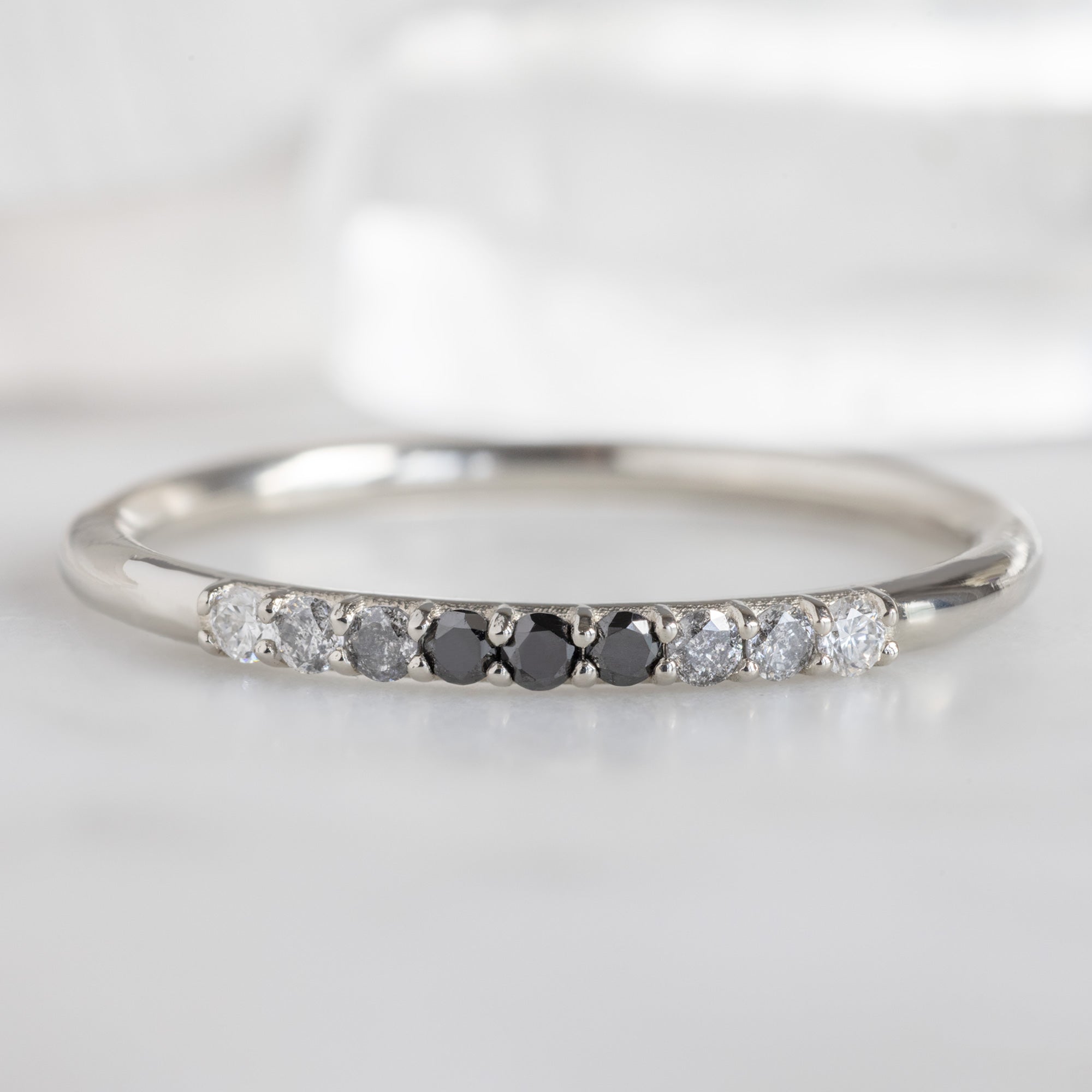 Alexis Russell  Wedding Bands The Luxe Ombré Diamond Pavé Wedding Band | Yellow, Rose or White Gold