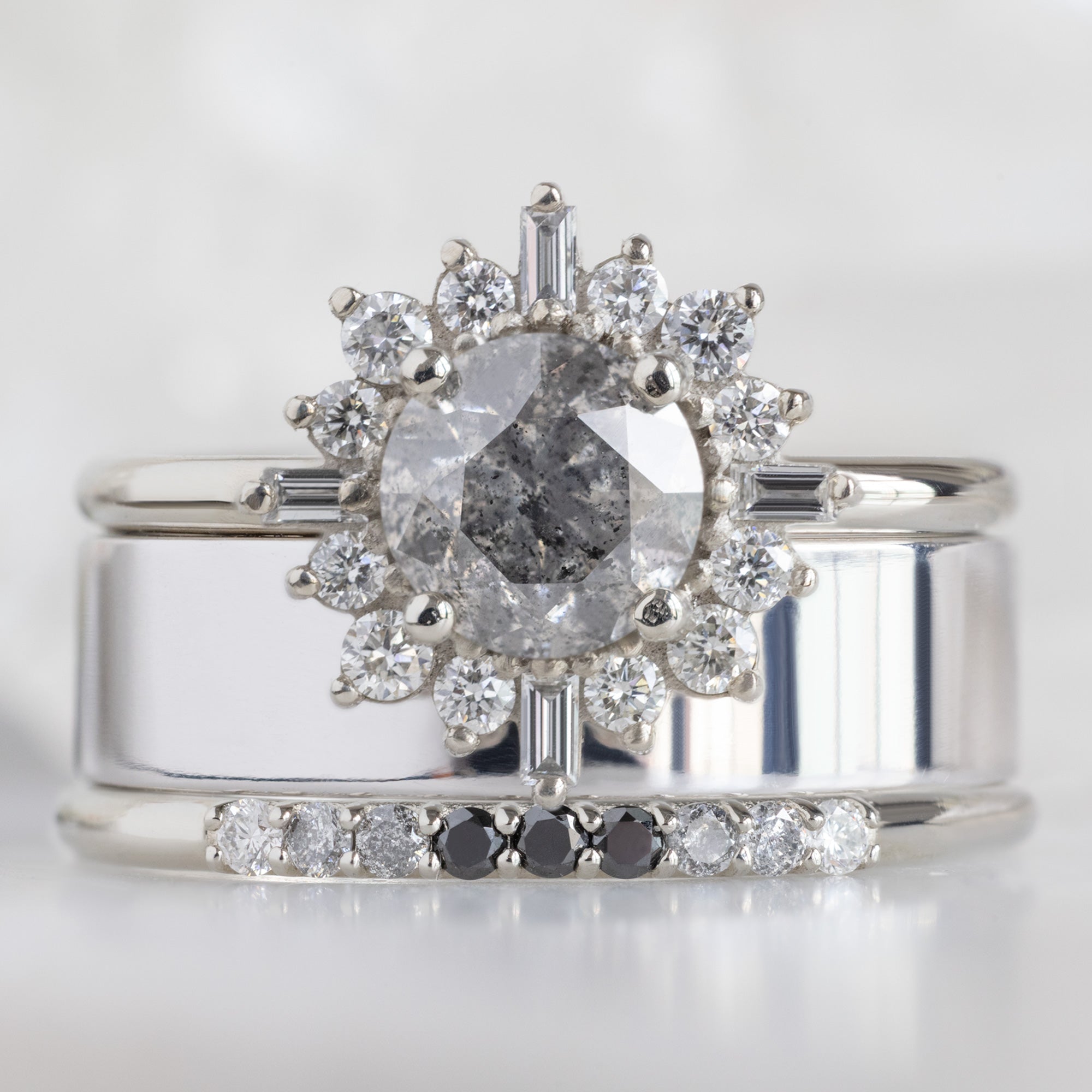 Alexis Russell  Wedding Bands The Luxe Ombré Diamond Pavé Wedding Band | Yellow, Rose or White Gold