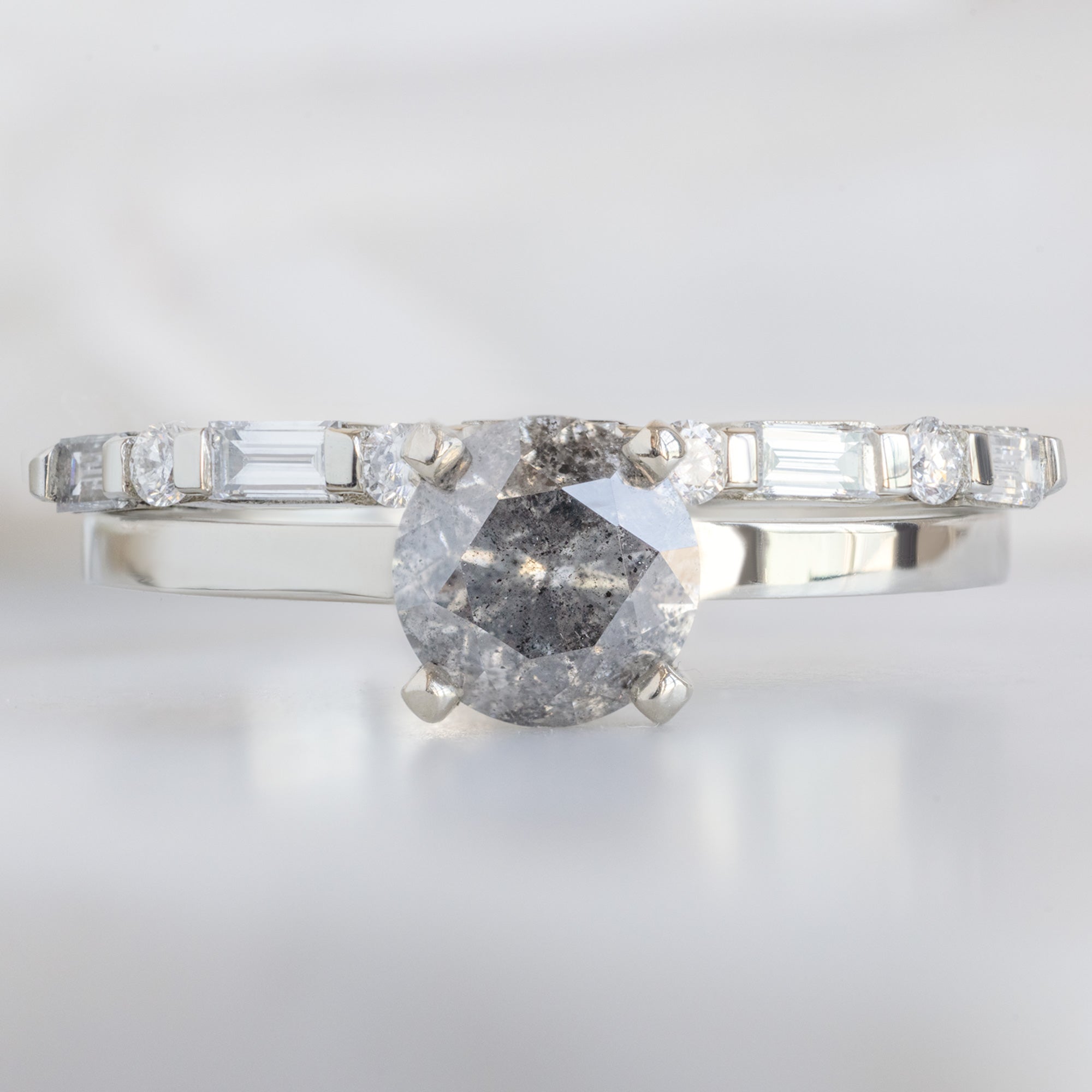 Alexis Russell  Wedding Bands The Luxe Baguette White Diamond Eternity Band | Yellow, Rose or White Gold