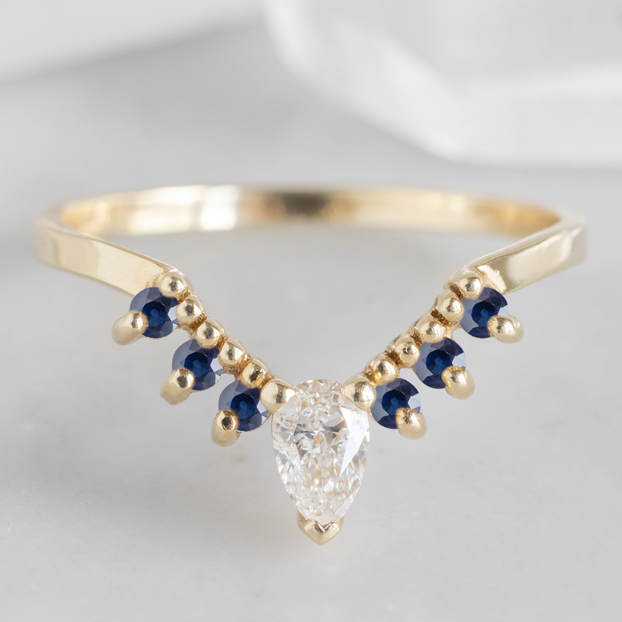 Alexis Russell Wedding Bands White Diamond Sunburst Stacking Band | Choose Your Side Stones