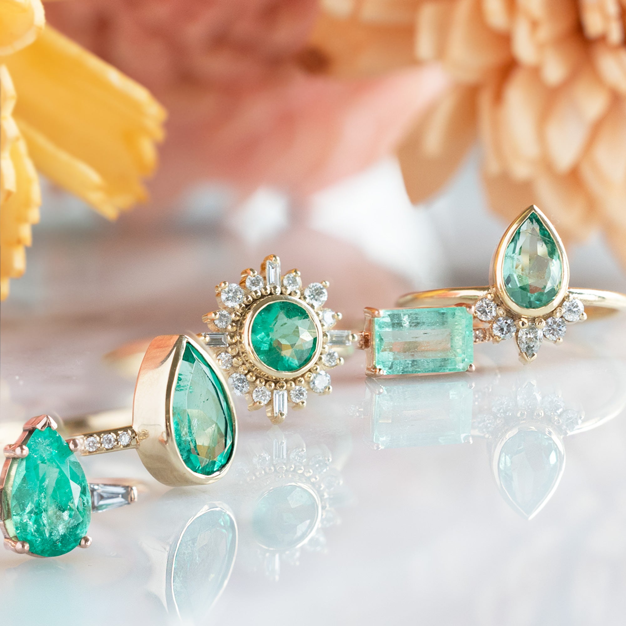 Alexis Russell Custom Diamond Ring Design Your Own Custom | Emerald Engagement Ring