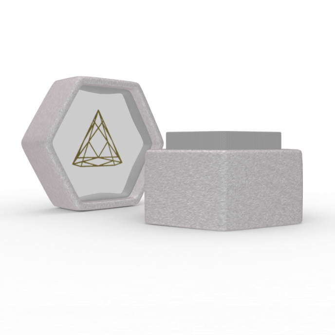 Alexis Russell Ring Boxes The Velvet Hexagon Ring Box | Grey